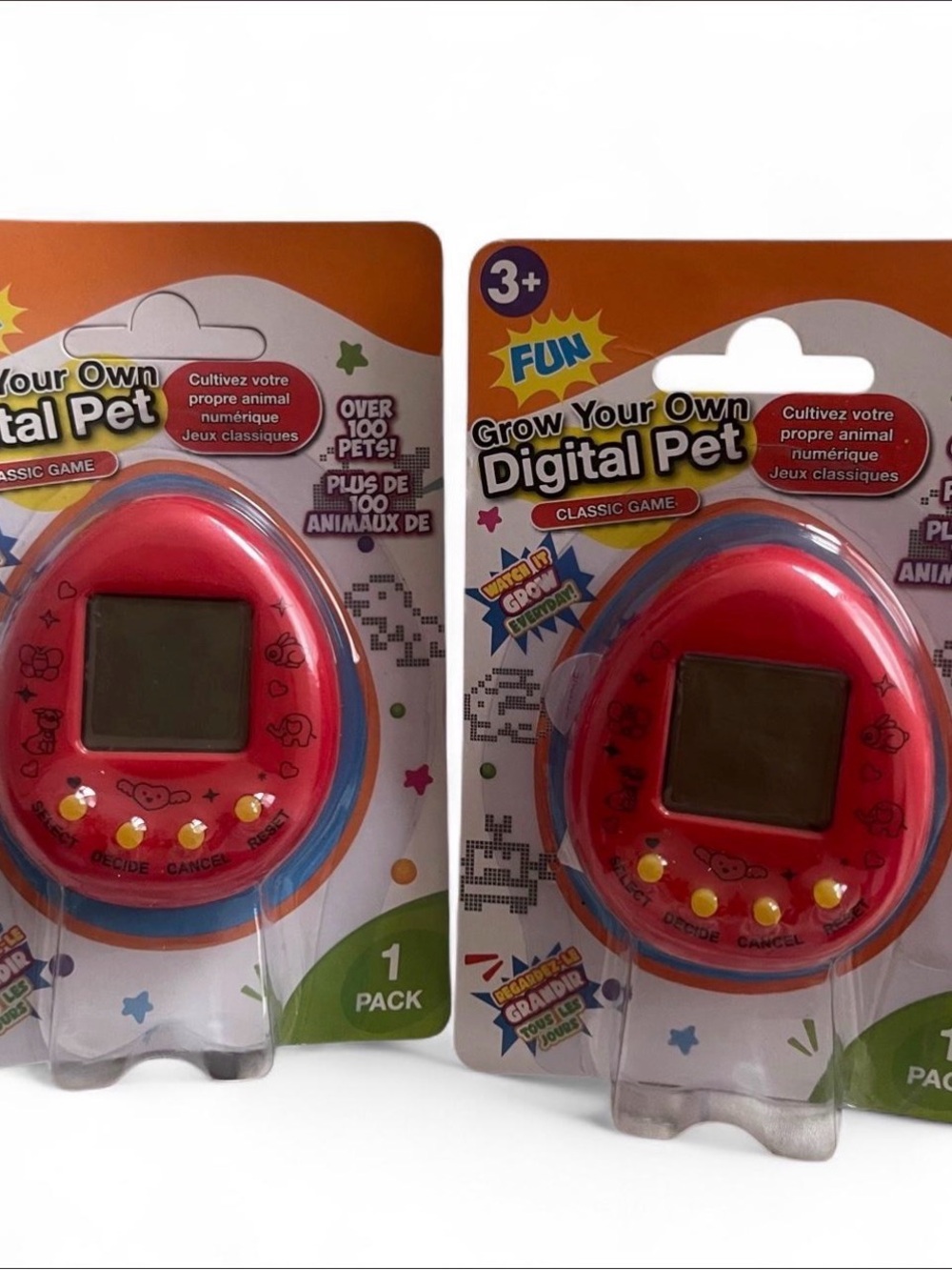 Y2K Grow Your Own Digital Pet Classic Game - Red